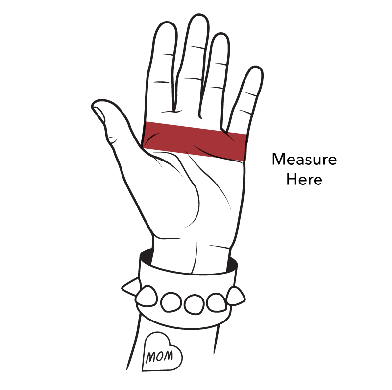 Measure your palm width for Moosejaw Glove sizing